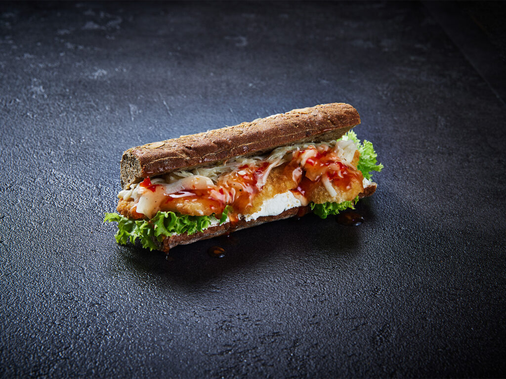 Körnerbaguette mit Minischnitzel 4er
