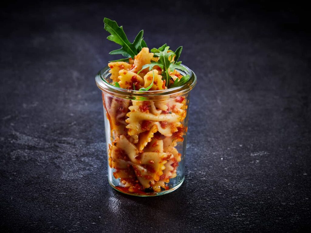 Homestyle Pasta rote Pesto im Glas
