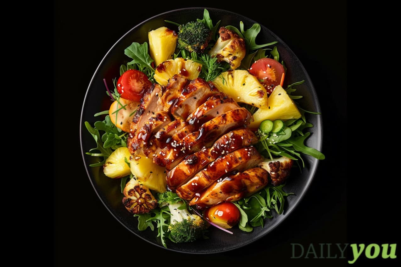 Teriyaki-Pineapple-Chicken Salat