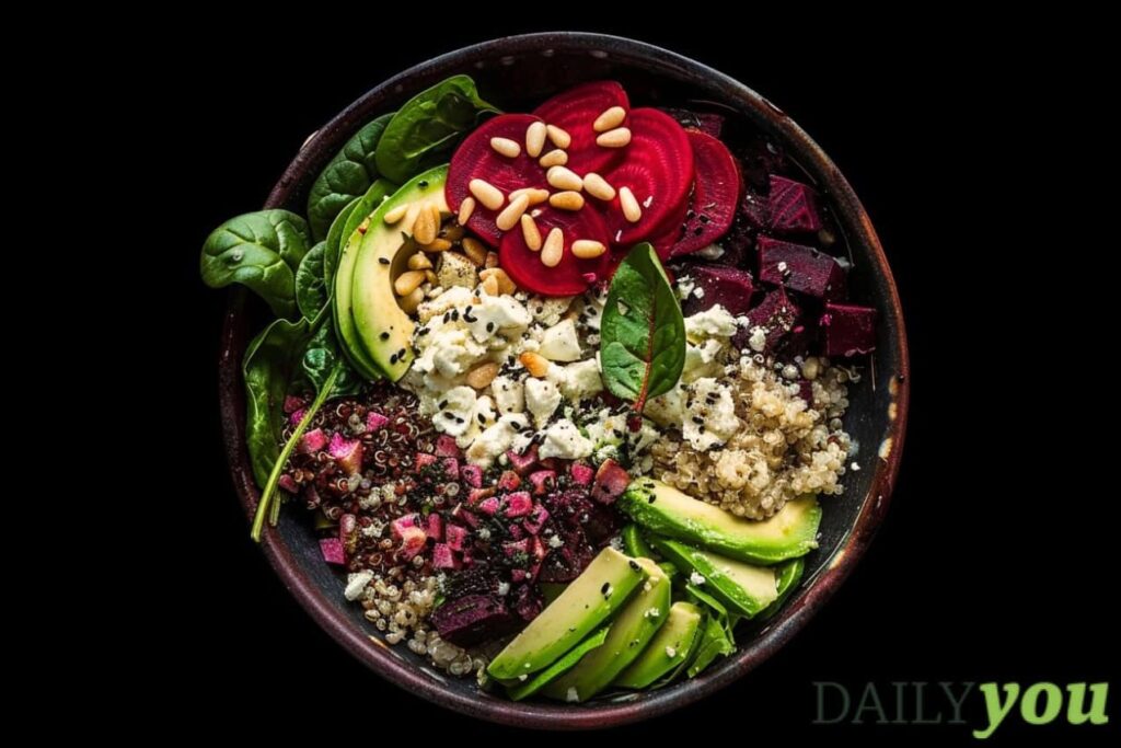 Rote Bete Ziegenkäse Bowl