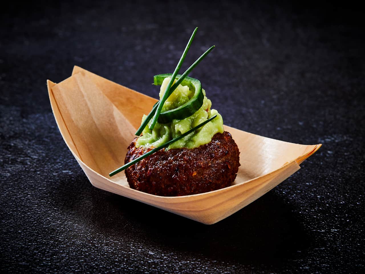 Falafel gefüllt mit Avocadocreme