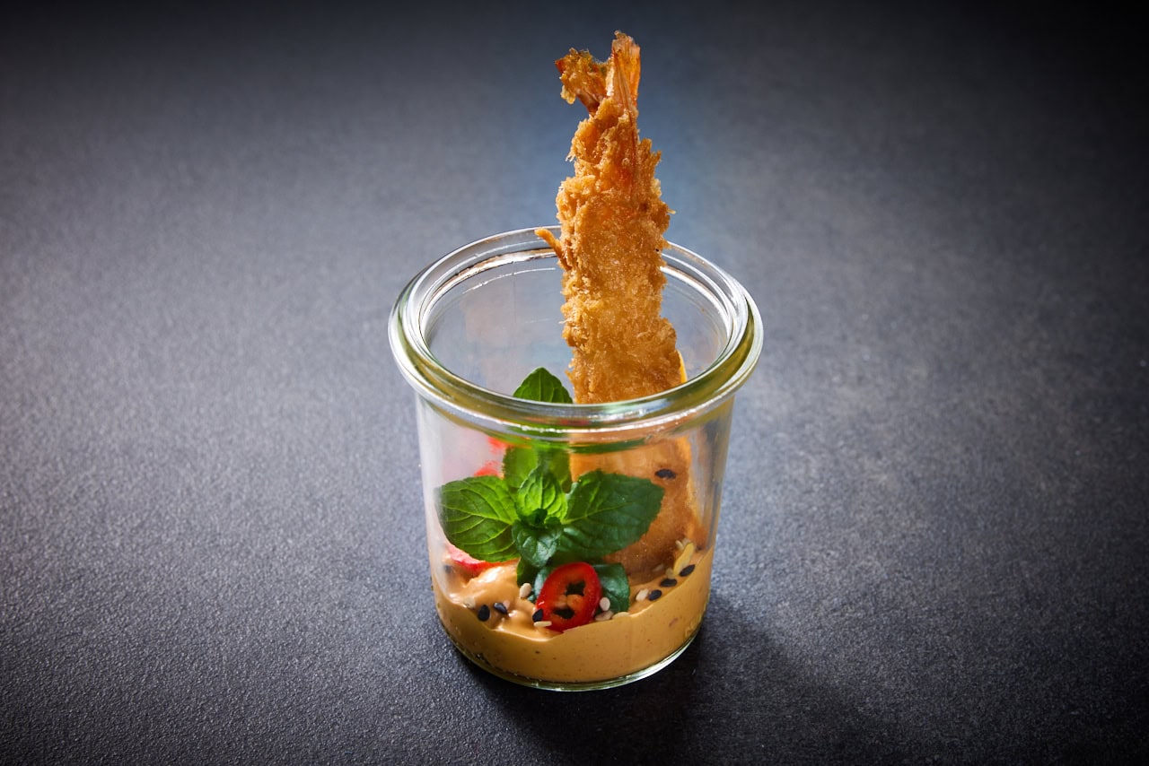 Appetizer Torpedo Shrimp mit Chipotle Sauce