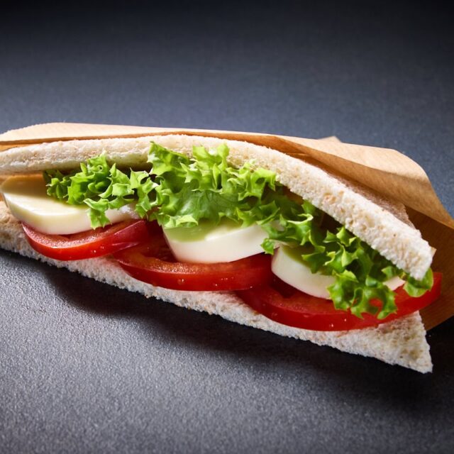 Tramezzini - Mozzarella, Tomate + Basilikum 4er