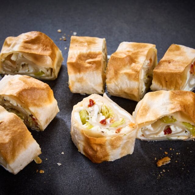 Flammkuchenröllchen Griechische Art - 8er