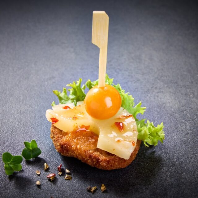 Minischnitzel Süß-Sauer Party-Spieß