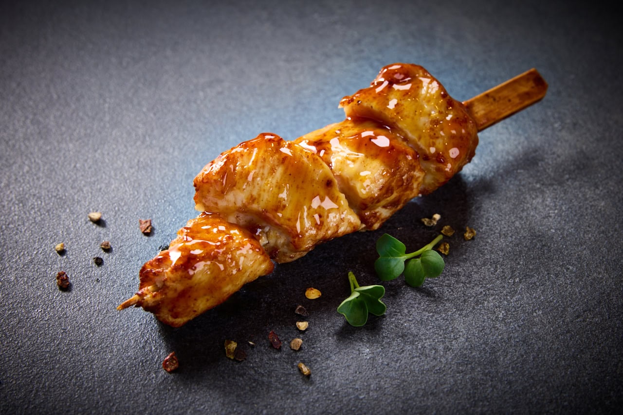 Teriyaki-Chicken Party-Spieß